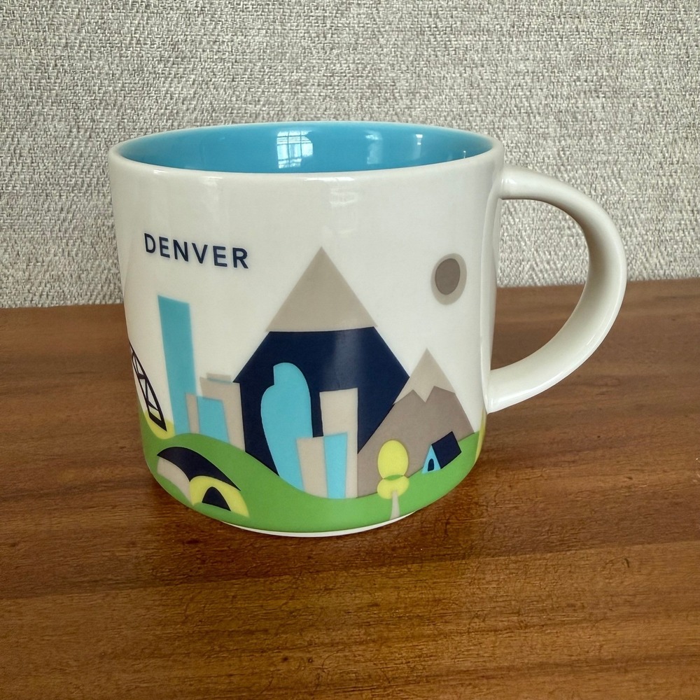 Starbucks Denver Colorado You Are‎ Here Collection Coffee Mug 2015 14oz Blue